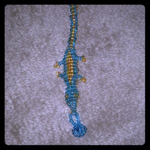 Beaded alligator bracelet